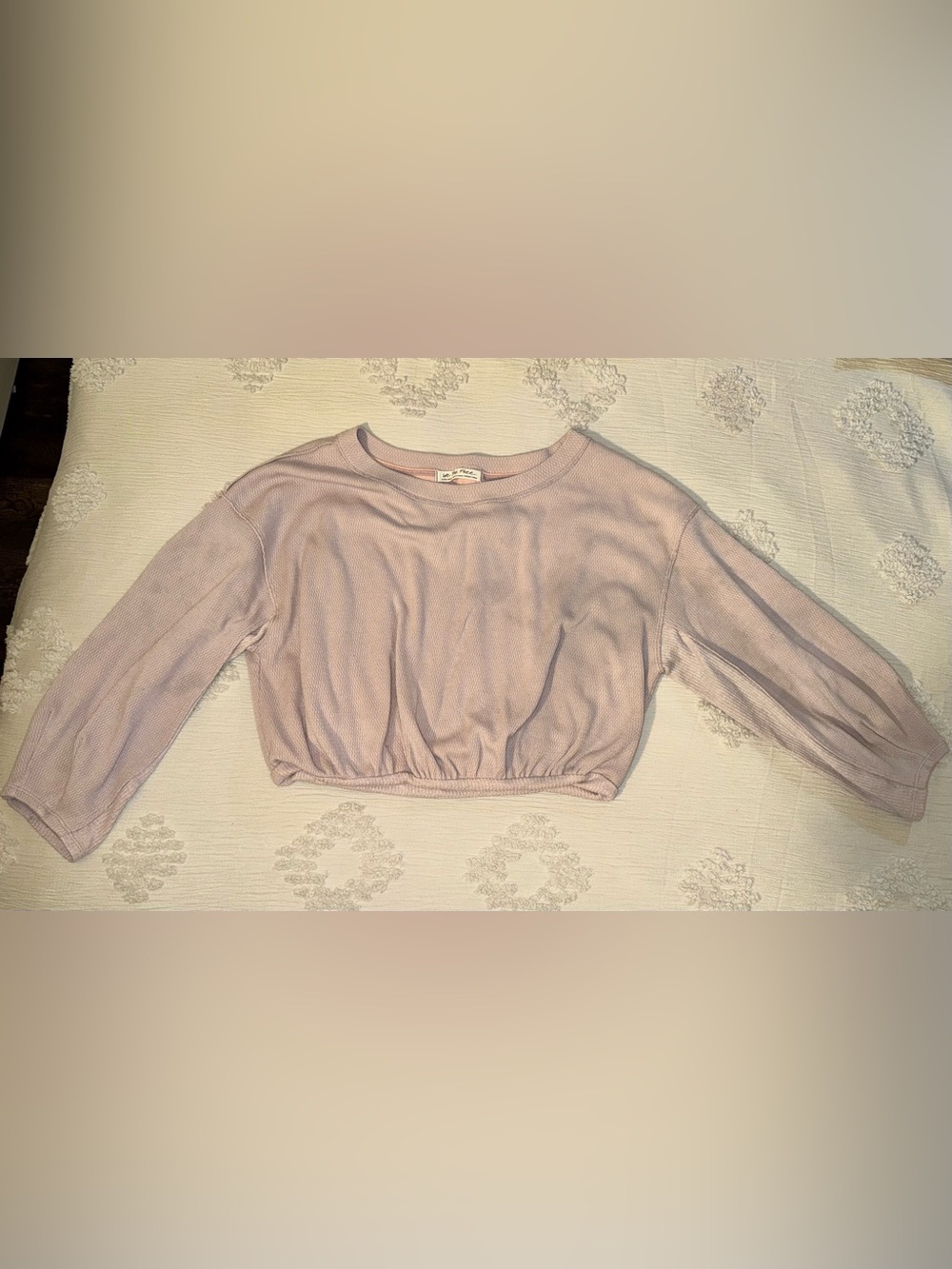 We The Free Crop Dusty Pink long sleeve Top